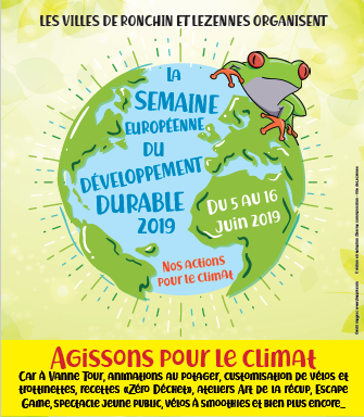 Visuel de l'affiche de la semaine du développement durable des villes de Ronchin et Lezennes