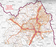 Carte d'exposition au bruit dans la MEL